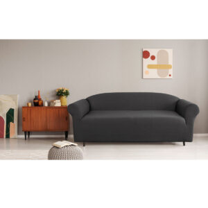 Cambridge Extra-stretch Couch Cover Steel Three Seater Steel by Elan