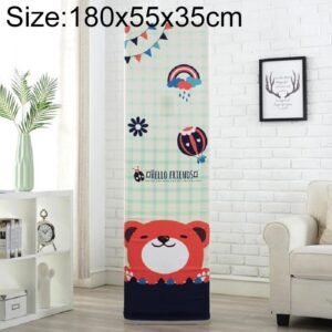 Dark Grid Bear All-inclusive Fabric Dust Cover for Vertical Cabinet Ac by Parallel Deals