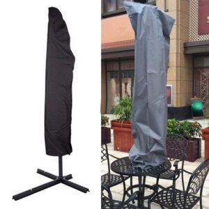 Outdoor Umbrella Cover - Uv Protection 210d Oxford Cloth 57x48x25cm Black by Parallel Deals