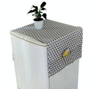 Refrigerator and Washing Machine Dustproof Cover - 55x130cm - Gray Triangle by Parallel Deals
