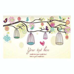 Inch Dust-proof Tv Cover for Household - Birds And Flowers by Parallel Deals