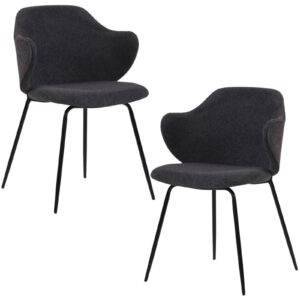 of 2 Dining Chairs in Graphite by Br Home