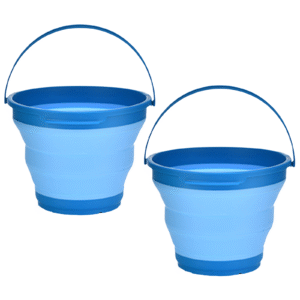7L Foldable Collapsible Silicone Bucket for Home/Hiking/Camping/Fishing -Blue by Br Home