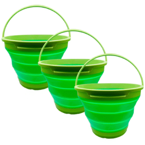 7L Foldable Collapsible Silicone Bucket for Hiking/Camping/Fishing - Green by Br Home