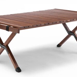 Foldable Bamboo Outdoor Camping Table Waterproof Wood Wooden Travel - Large by Orient