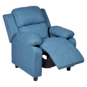 Blue Kids Recliner Sofa Chair Blue Lounge Couch Armchair Childrens by Br Home