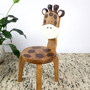 Wooden Chair Giraffe by Mango Trees