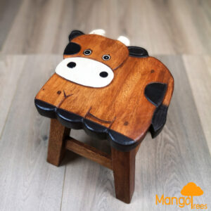 Wooden Stool Cow by Mango Trees