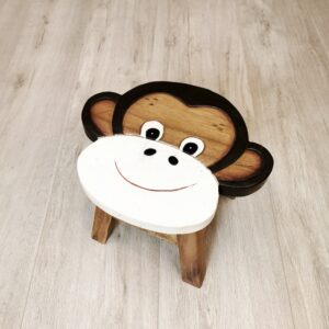 Wooden Stool Monkey by Mango Trees