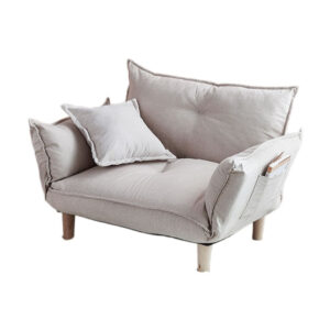 Convertible Sofa Couch with Adjustable Backrest and Armrests by Unbranded