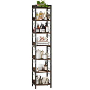 78.7 Inch Extra Tall 7 Tier Skinny Bookcase