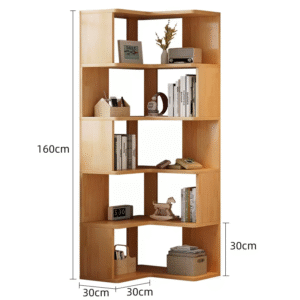 5 Tier Industrial Corner Bookshelf by Unbranded