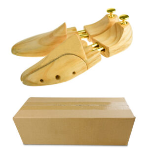 Pine Wood Shoe Tree with Brass Knobs