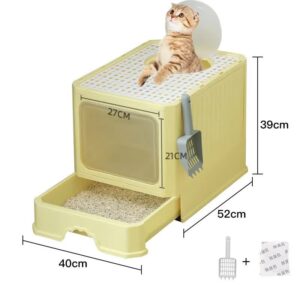 Cat Litter Box with Drawer-Enclosed Design