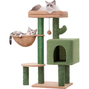 Cat Tree with Condo and Hammock by Elosung