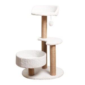 Cat Tree Tower with Scratching Posts and Cozy Perches (50x38x80 cm) by Elosung