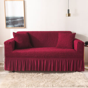 sofa cover wine red (305-360cm) by Elosung