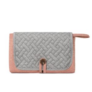 and Pink Patchwork Portable Baby Changing Mat – Waterproof