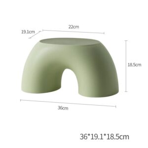 Minimalist Round Shape Footstool - Durable Anti-slip Rainbow Stool for Home