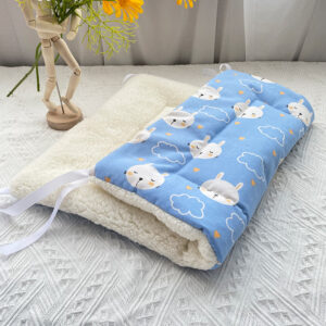 Cat Cage Platform Pad - Rabbit pattern on Blue background (30x75cm) by Elosung