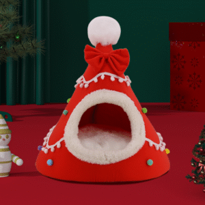 Detachable Pet House - Cozy Red Candye Design (S - 37x46cm) by Elosung