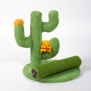 Cat Scratching Post with Sisal Rope and Plush Chenille - Green by Elosung
