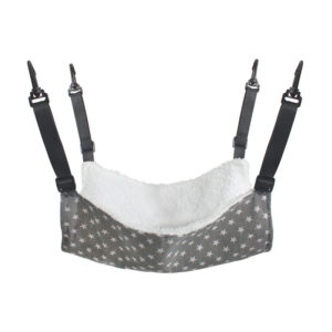 Cage Hammock - Adjustable Double-Sided Pet Swing Bed with Hooks(Gray star) by Elosung