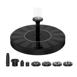 Solar Floating Fountain with LED Light for Bird Bath and Pond by Elosung