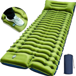 190cm Ultra-Light Foot Pump Inflatable Camping Sleeping Pad by Elosung