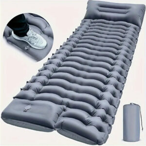 190cm Ultra-Light Foot Pump Inflatable Camping Sleeping Pad by Elosung