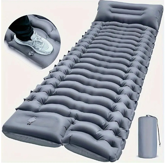 190cm Ultra-Light Foot Pump Inflatable Camping Sleeping Pad by Elosung 190cm Ultra-Light Foot Pump Inflatable Camping Sleeping Pad by Elosung