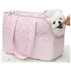Fashionable Pet Carrier Bag - Stylish Handbag for Cats and Small Dogs by Elosung