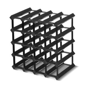 Wine Rack 20 Bottle Black by Artiss